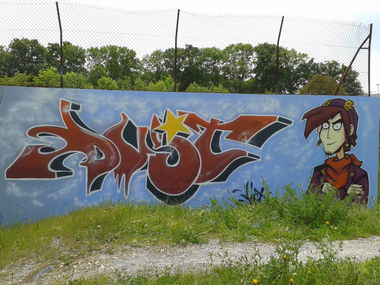 Graffiti Wall in Thonon-les-Bains - Photo by Dust - dust, graffiti, thonon (2014)