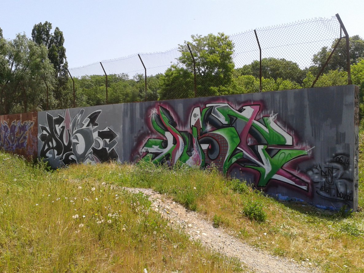 Graffiti Wall in Thonon-les-Bains - Photo by Dust - dust, graffiti, thonon (2014)