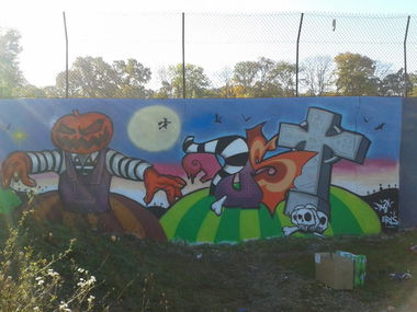 Graffiti Wall - Photo by Dust - halloween, dust, graffiti (2014)