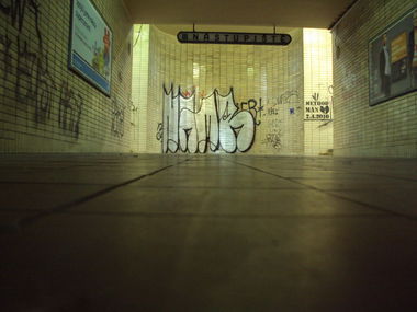 Graffiti Bombing in Prague - Photo by Dwight - prague, namr