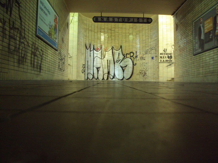 Graffiti Bombing in Prague - Photo by Dwight - prague, namr