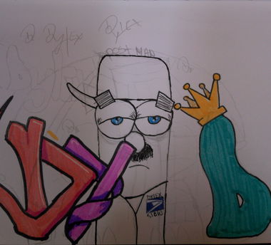 Graffiti Sketch in Apopka, fal - Photo by Dylex - Postman, post, man (2015)