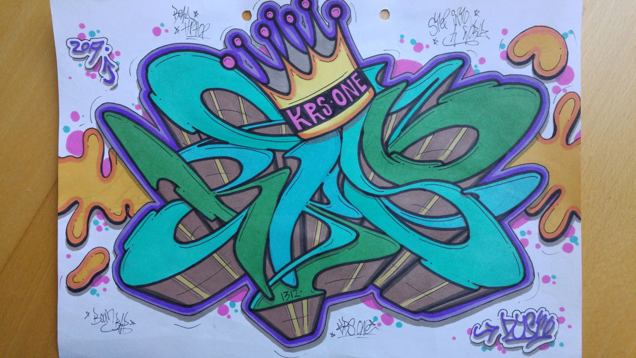 Graffiti Sketch - Photo by Dyst0 - KRSONE, BoomBap, RealHipHop (2017)