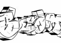 Graffiti Sketch - Photo by Dzugerman - beat, blackandwhite, dotwork