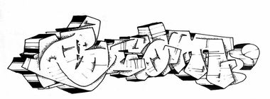 Graffiti Sketch - Photo by Dzugerman - beat, blackandwhite, dotwork