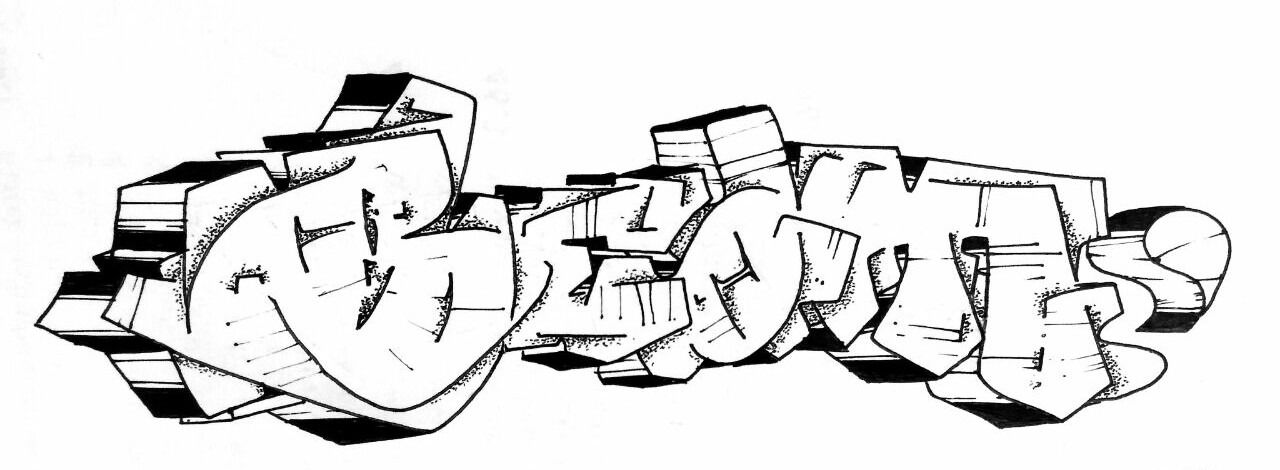 Graffiti Sketch - Photo by Dzugerman - beat, blackandwhite, dotwork