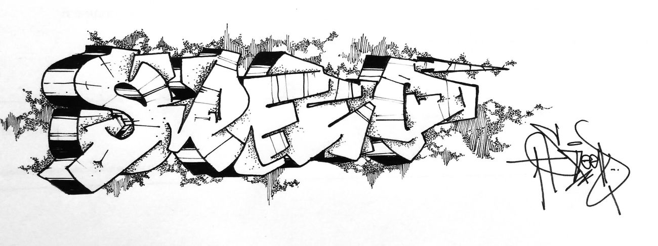 Graffiti Wall in SAMARA - Photo by Dzugerman - speed, sketch, zukan (2019)