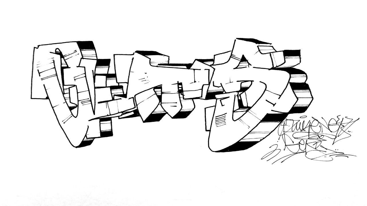 Graffiti Sketch - Photo by Dzugerman - gets, blackandwhite (2018)