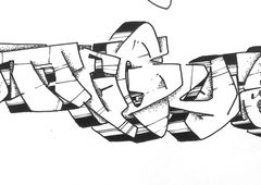 Graffiti Sketch - Photo by Dzugerman - tegua, blackandwhite, dotwork (2018)