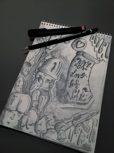 Graffiti Sketch - Photo by EDEL187 - makelovenotwar (2015)