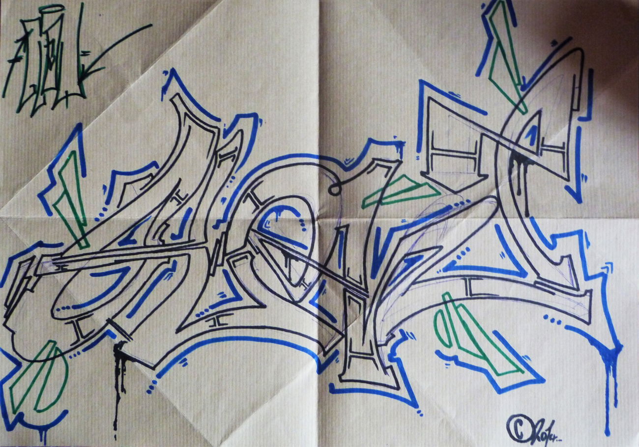 Graffiti Sketch - Photo by EDOZ - GLOW