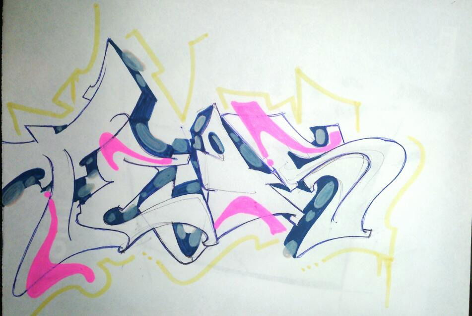 Graffiti Sketch in Dresd - Photo by EDOZ