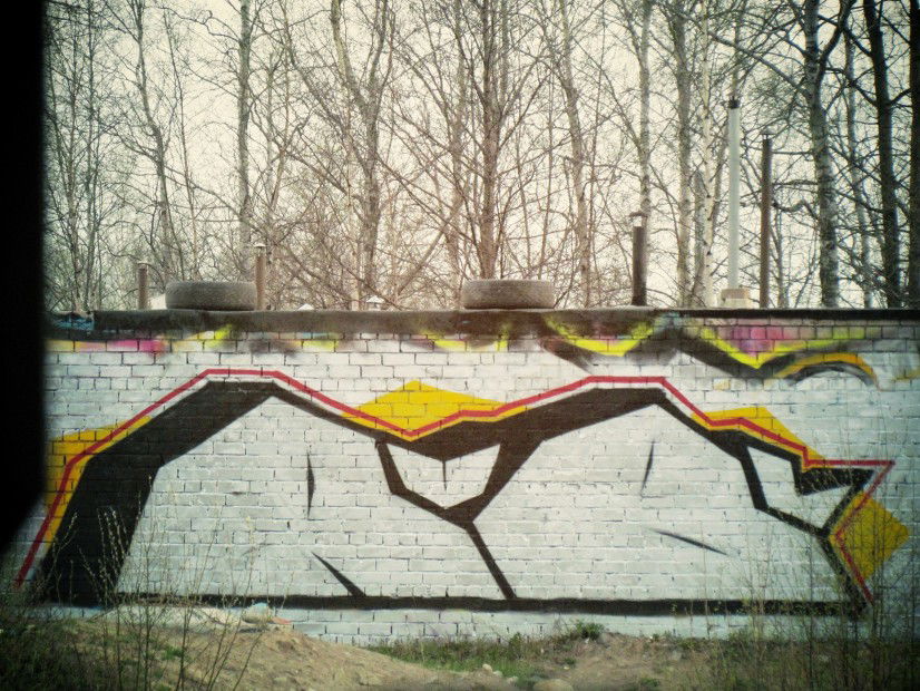 Graffiti Bombing in Vyborg - Photo by ELBUR - Ruble (2013)