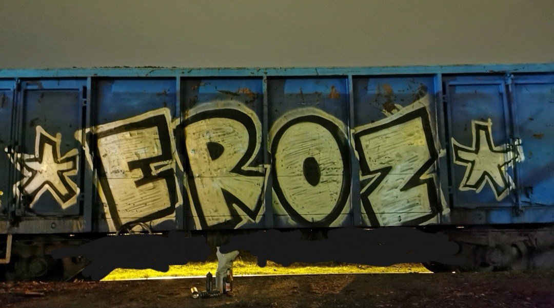 Graffiti Train - Photo by ELECTROZ - bombing, pkp, cargo (2021)