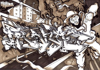 Graffiti Sketch - Photo by ELTCHIFF