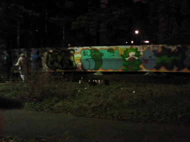 Graffiti Wall in Russia - Photo by ELandLoLa - night, eld, el (2013)