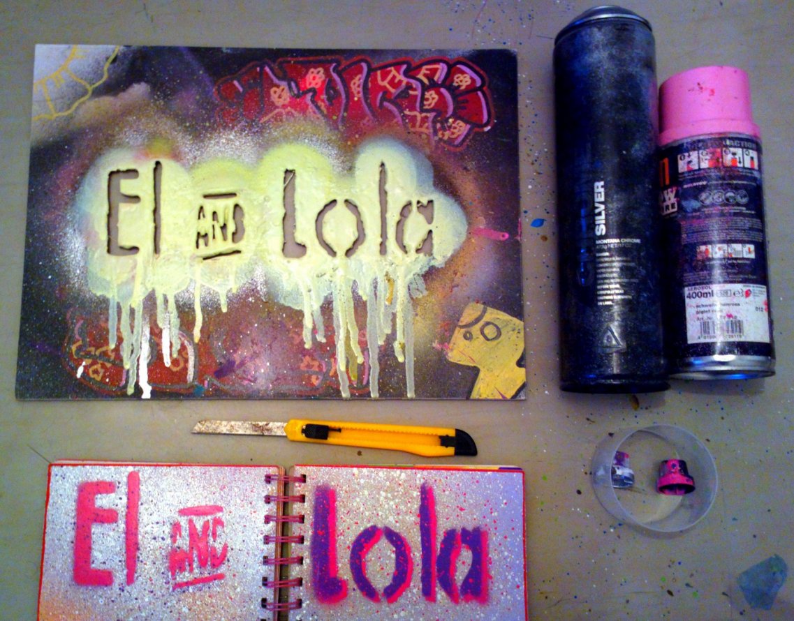 Graffiti Artwork in Russia - Photo by ELandLoLa - trafaret, knife, sketch (2014)