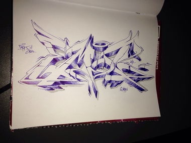 Graffiti Sketch - Photo by EMOK - EMOK, MQS (2014)