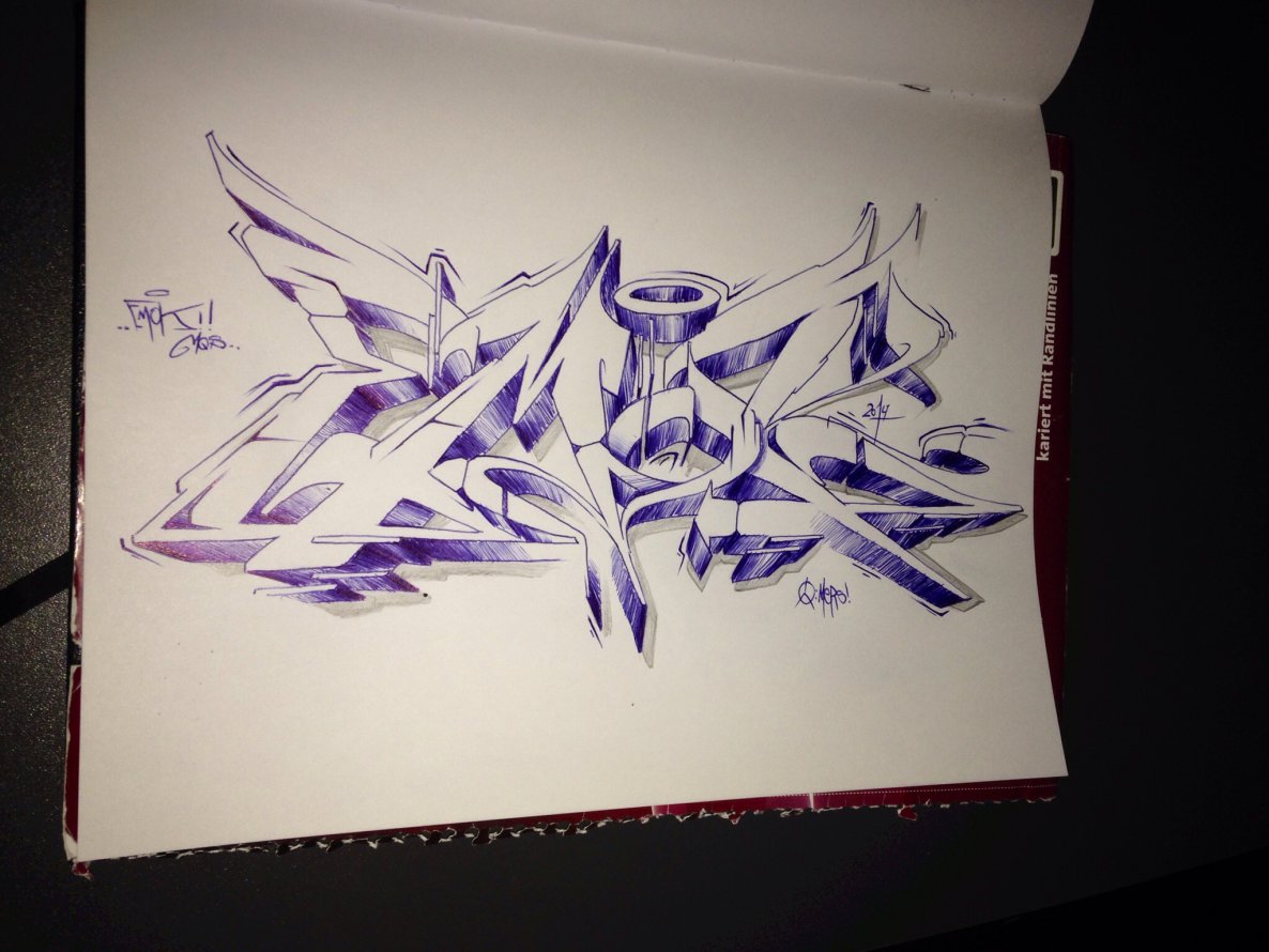 Graffiti Sketch - Photo by EMOK - EMOK, MQS (2014)