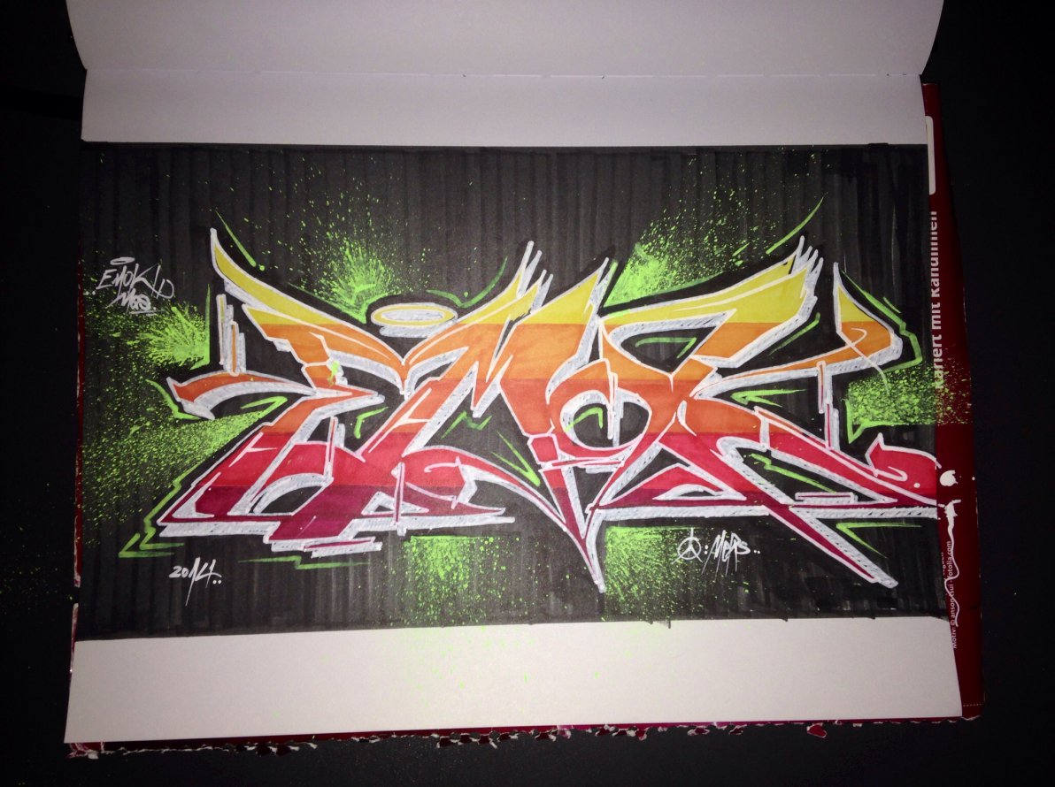 Graffiti Sketch - Photo by EMOK - EMOK, MQS (2014)
