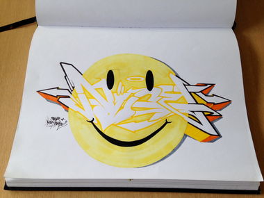 Graffiti Sketch - Photo by EMOK - Seor, Nice (2016)