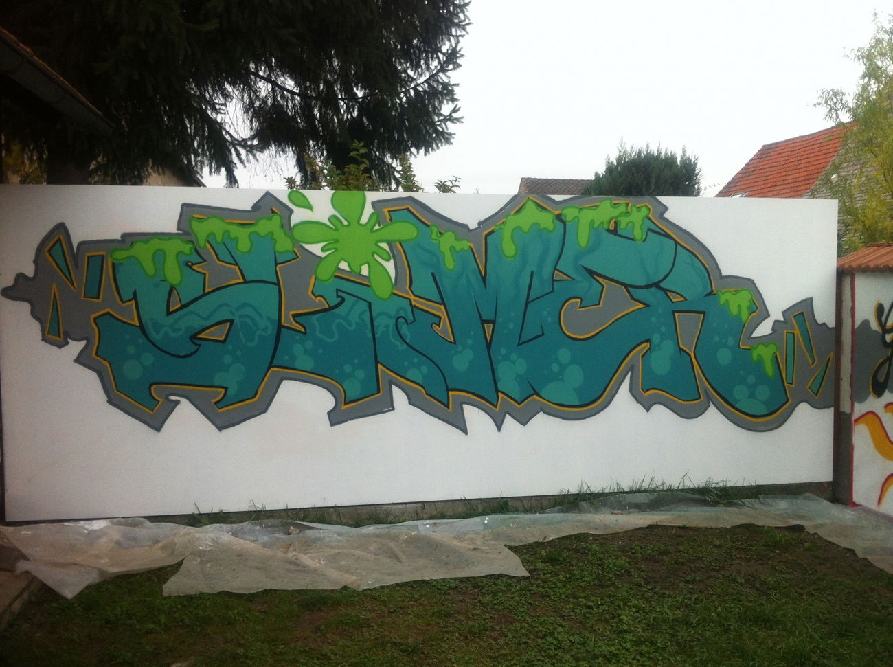 Graffiti Wall - Photo by ENOD8 - SLIMER (2013)