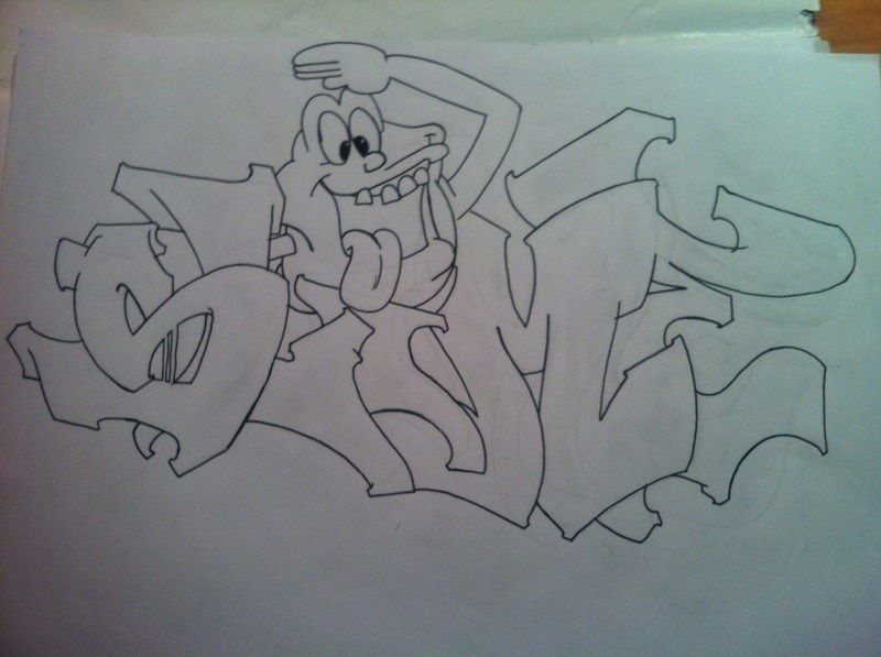 Graffiti Sketch - Photo by ENOD8 - Slime (2013)