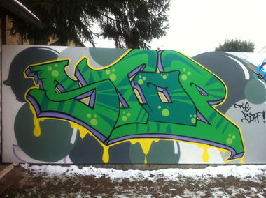 Graffiti Wall - Photo by ENOD8 - Stop (2013)