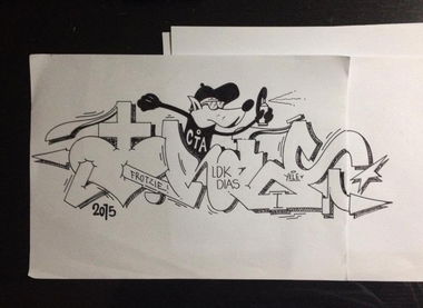 Graffiti Sketch in Nicolás Romero - Photo by EOZ1
