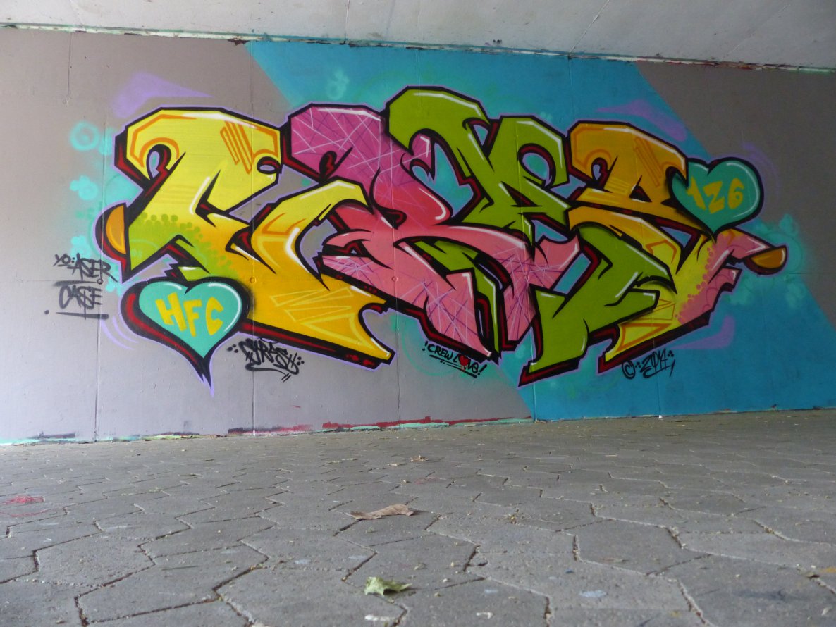 Graffiti Wall in Homburg - Photo by ERAS43 - ERAS, HFC, 126 (2014)