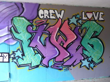 Graffiti Wall in Homburg - Photo by ERAS43 - 1two6, 12CREW, HFC (2014)