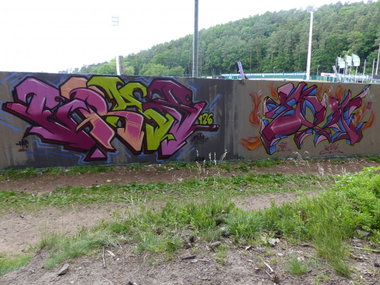 Graffiti Wall in Homburg - Photo by ERAS43 - ERAS, Toxic, 126 (2014)