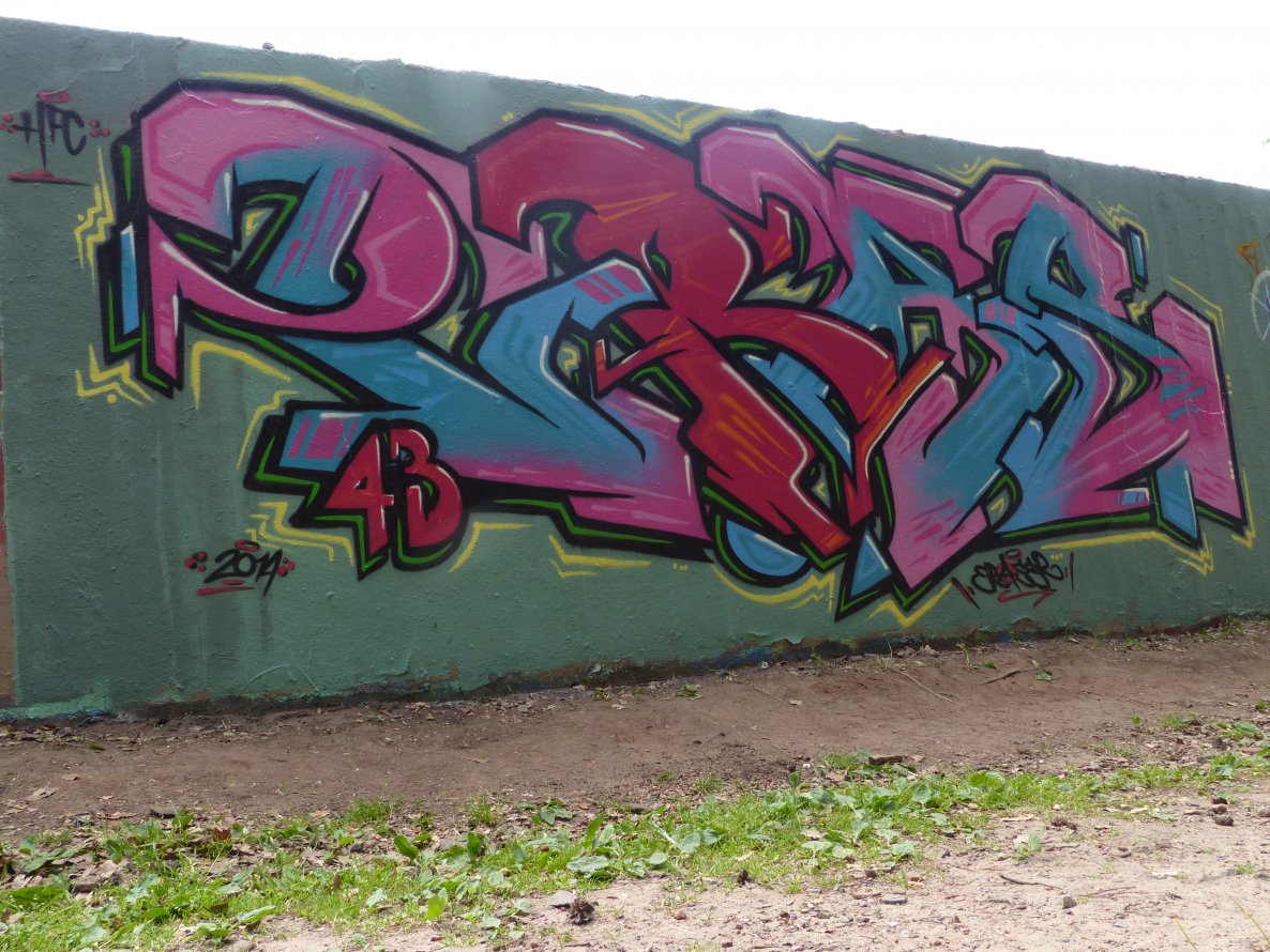 Graffiti Wall in Homburg - Photo by ERAS43 - ERAS, 126, HFC (2014)