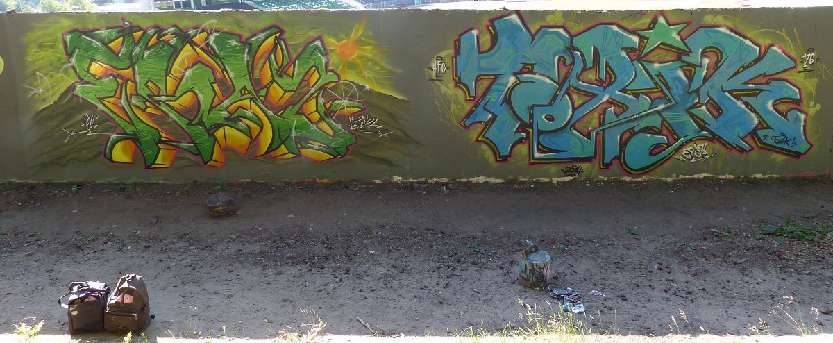 Graffiti Wall in Homburg - Photo by ERAS43 - ERAS, -, TOXIK (2014)