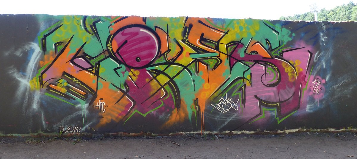 Graffiti Wall in Homburg - Photo by ERAS43 - ERAS, E43, HFC (2014)
