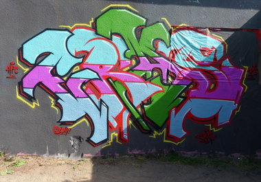 Graffiti Wall in Homburg - Photo by ERAS43 - ERAS43, HFC, 126KRU (2014)