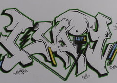 Graffiti Sketch in Homburg - Photo by ERAS43 - LUP1, LUPONE, ERAS43 (2014)
