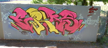 Graffiti Wall in Homburg - Photo by ERAS43 - ERASER, 43, HFC (2014)