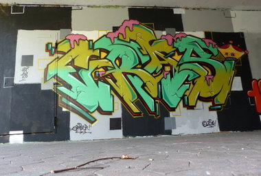 Graffiti Wall in Homburg - Photo by ERAS43 - ERASER, 43, HFC (2014)