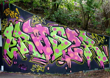 Graffiti Wall in Homburg - Photo by ERAS43 - ERASER, 43, HFC (2014)