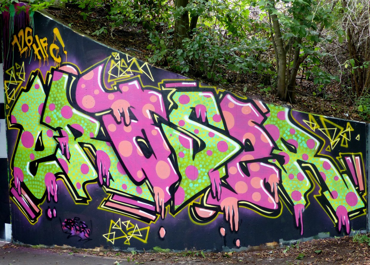 Graffiti Wall in Homburg - Photo by ERAS43 - ERASER, 43, HFC (2014)