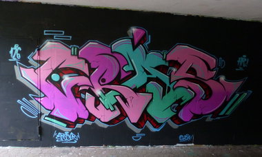 Graffiti Wall in Homburg - Photo by ERAS43 - ERASER, 43, HFC (2014)
