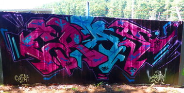Graffiti Wall in Homburg - Photo by ERAS43 - ERASER, 43, HFC (2014)