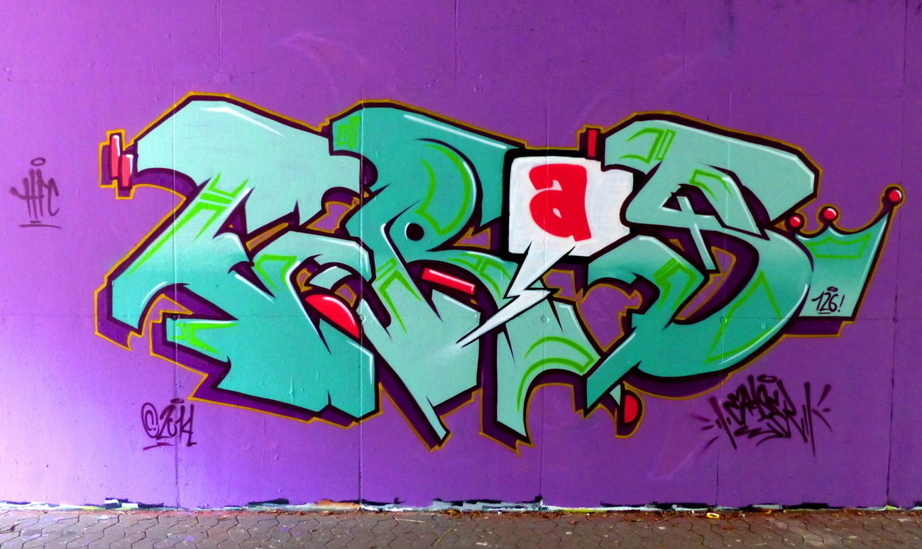Graffiti Wall in Homburg - Photo by ERAS43 - ERASER, 43, HFC (2014)