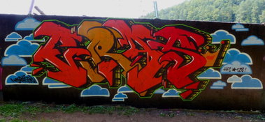 Graffiti Wall in Homburg - Photo by ERAS43 - ERASER, 43, HFC (2014)