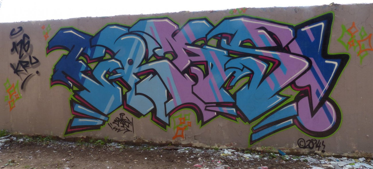 Graffiti Wall in Homburg - Photo by ERAS43 - ERASER, 43, HFC (2014)