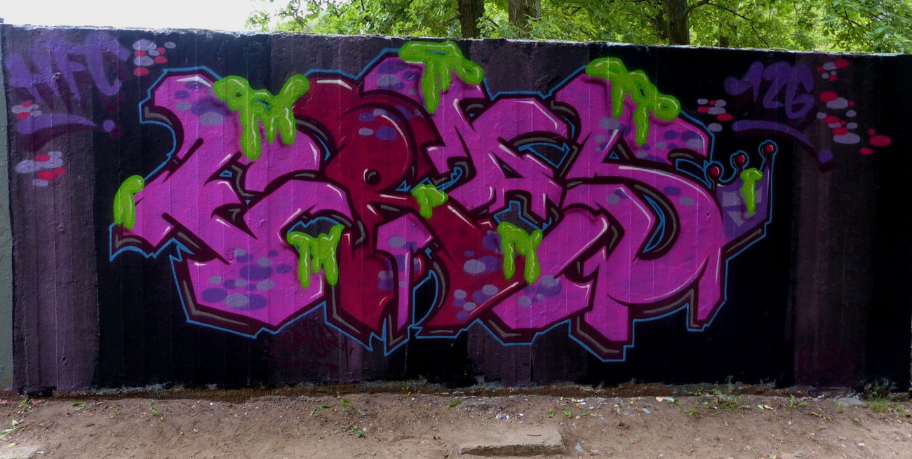 Graffiti Wall in Homburg - Photo by ERAS43 - ERASER, 43, HFC (2014)
