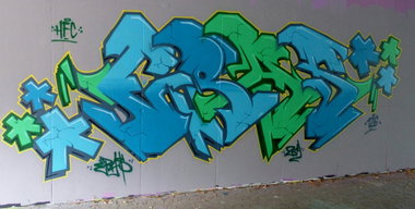 Graffiti Wall in Homburg - Photo by ERAS43 - ERAS, 43, HFC (2014)