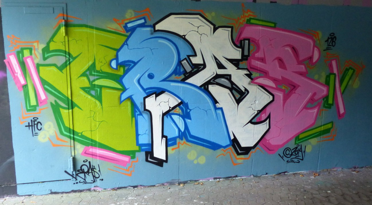 Graffiti Wall in Homburg - Photo by ERAS43 - ERAS, 43, HFC (2014)