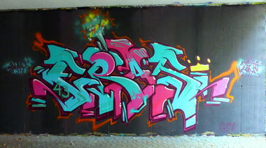 Graffiti Wall in Homburg - Photo by ERAS43 - ERASER, 43, HFC (2014)